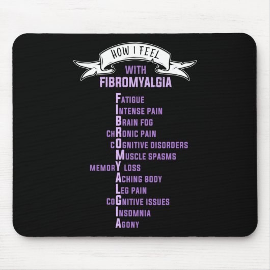 Tapis De Souris Fibromyalgie Spoonie Et Fibro Sensibilisation C'Es (Devant)