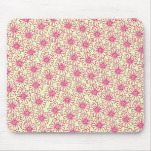 Tapis De Souris Field of Daisies Mousepad, Pink Flowers