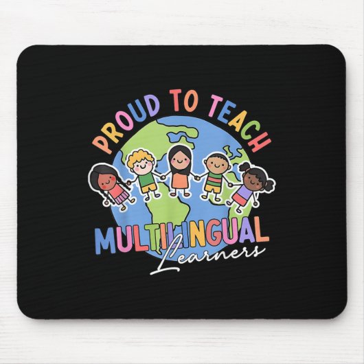 Tapis De Souris Fier d'enseigner aux apprenants multilingues de re (Devant)