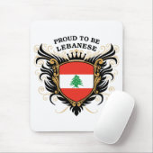 Tapis De Souris Fier d'être libanais (Avec souris)
