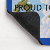 Tapis De Souris Fier d'être mousepad velu (Coin)