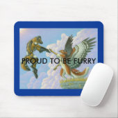 Tapis De Souris Fier d'être mousepad velu (Avec souris)