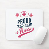 Tapis De Souris Fier d'être une infirmière (Avec souris)