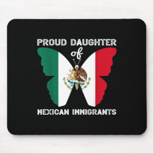 Tapis De Souris Fier Fille Des Immigrants Mexicains Latino Anti-r