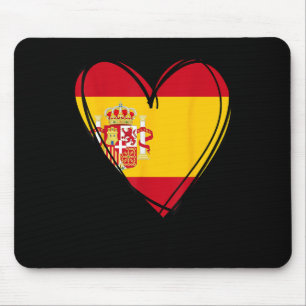 Tapis De Souris Fier garçon espagnol fille tante papa maman drapea