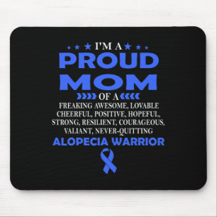 Tapis De Souris Fier Maman De Alopecia Warrior T