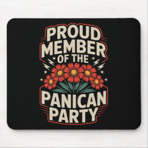 Tapis De Souris Fier Membre Du Parti Panicain Floral Anti Trum