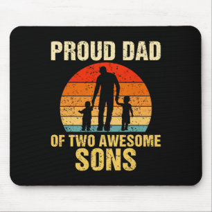 Tapis De Souris Fier Papa De Deux Fils Fils Fantastiques Papa De 2