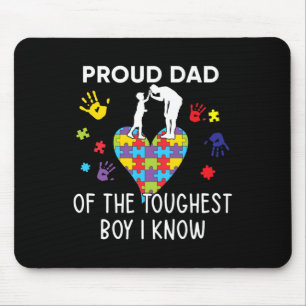 Tapis De Souris Fier Papa Du Garçon Le Plus Touché Que Je Connais
