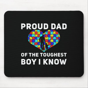 Tapis De Souris Fier Papa Du Garçon Le Plus Touché Que Je Connais