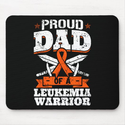 Tapis De Souris Fier Papa D'Une Leucémie Guerrier Daddy Awareness (Devant)
