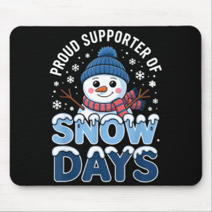 Tapis De Souris Fier supporter des jours de neige Bonhomme de neig