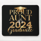 Tapis De Souris Fier Tante d'une classe de 2024 Diplôme Supérieur (Devant)