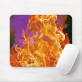 Tapis De Souris Fierce Hot Fire Abstrait Art Mouse Pad (Avec souris)