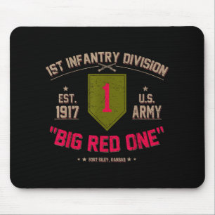 Tapis De Souris Fière 1ère division d'infanterie US Vétérinaire Bi
