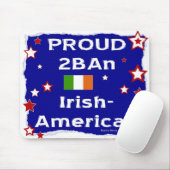 Tapis De Souris Fière 2B Un Irlandais-Américain - Mousepad (Avec souris)