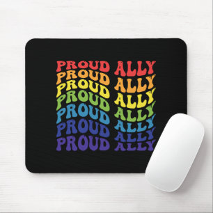 Tapis De Souris Fière Ally LGBTQ GAY PRIDE Arc en ciel