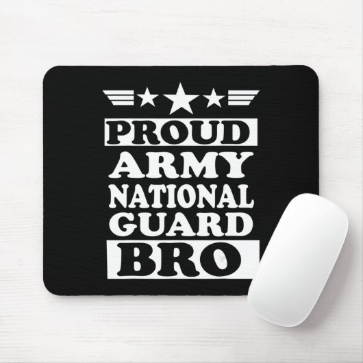 Tapis De Souris Fière armée Garde nationale Frère Mémoire national (Avec souris)