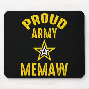 Tapis De Souris Fière armée vintage MEMAW réunion de famille de vé