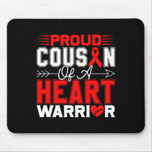 Tapis De Souris Fière Cousin D'Un Guerrier Du Coeur Maladie Cardia