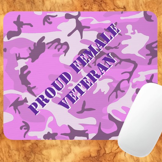Tapis De Souris Fière Femme Vétérinaire Rose Violet Camo Pad