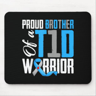 Tapis De Souris Fière frère d'un guerrier T1d diabète de type 1