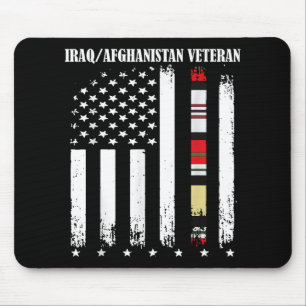 Tapis De Souris Fière Irak Afghanistan Vétérinaire Drapeau