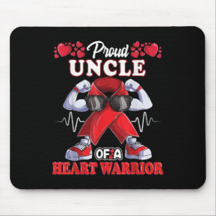 Tapis De Souris Fière Oncle D'Un Guerrier Du Coeur Sensibilisation