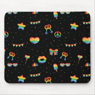 Tapis De Souris Fierté arc-en-ciel LGBT gay Queer One Love Motif M
