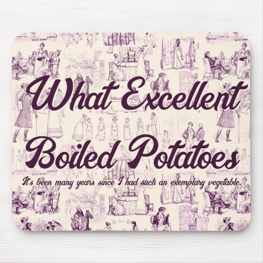 Tapis De Souris Fierté et préjugé Mème de Potates pourpres bouilli (Devant)