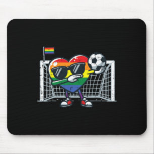 Tapis De Souris Fierté Gay Cœur Football Lgbtq Allié Arc-en-ciel H