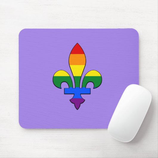 Tapis De Souris Fierté LGBT fleur de lis (Avec souris)