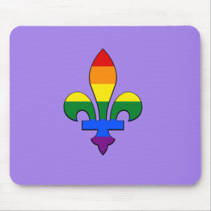 Tapis De Souris Fierté LGBT fleur de lis