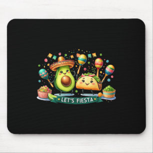 Tapis De Souris Fiesta Taco Avocado Funny Cinco De Mayo Mexi