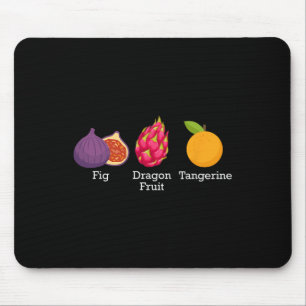Tapis De Souris Fig Dragon Fruit Tangerine Fruit Subtil Anti Trump