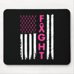 Tapis De Souris Fight Breast Survivor American Flag Cancer du sein