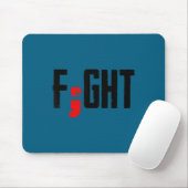 Tapis De Souris Fight Semicolon Mental Health Suprt Suicide Surviv (Avec souris)