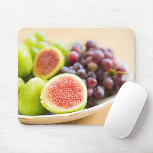 Tapis De Souris Figues fraîches et raisins (Avec souris)