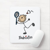 Tapis De Souris Figure de bâton de badminton (Avec souris)