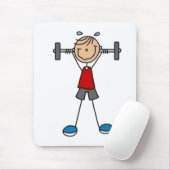 Tapis De Souris Figure de la tige de levage du poids (Avec souris)