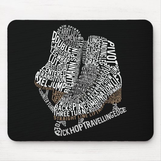 Tapis De Souris Figure Patinage Mot Art Danse sur glace (Devant)