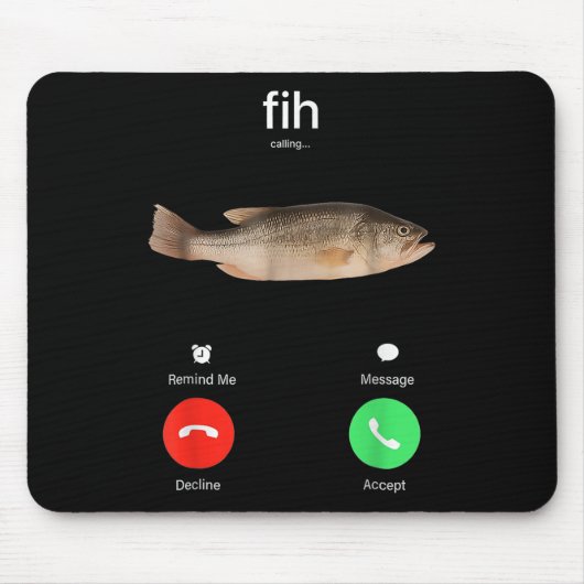 Tapis De Souris Fih Appel Me Rappel Message Refuser Accepter Télép (Devant)