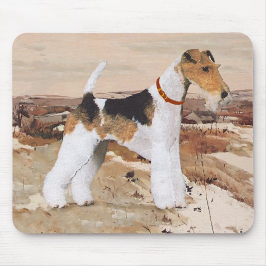 Tapis De Souris Fil Fox Terrier Automne (Devant)