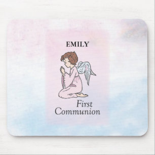 Tapis De Souris Fille, ange de première communion
