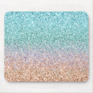 Tapis De Souris Fille Aqua Peach Gold Purple Mint Parties scintill