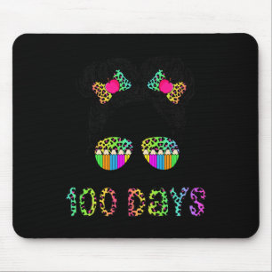 Tapis De Souris Fille aux chignons Little Miss 100 jours d'école P