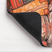 Tapis De Souris Fille avec bagages (Coin)
