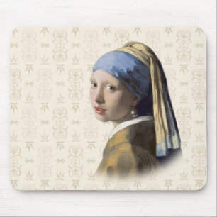 Tapis De Souris Fille avec l'oreille perle