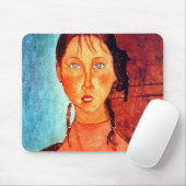 Tapis De Souris Fille avec Pigtails, Modigliani (Avec souris)