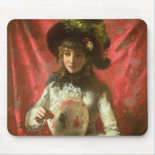 Tapis De Souris Fille avec une fan